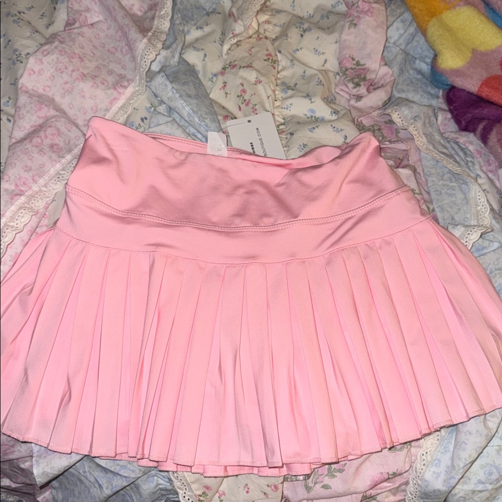 Pink Pleated Women's Skort